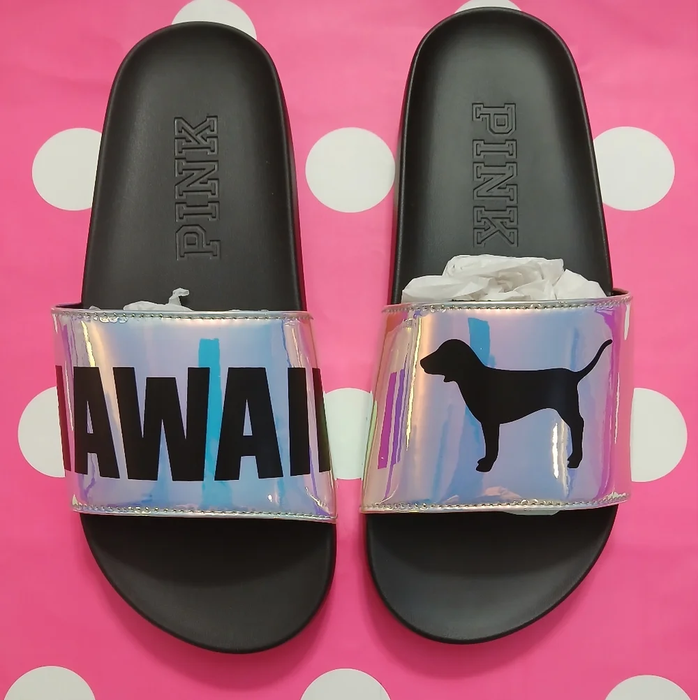 VS PINK HAWAII SLIDES RARE - Picture 1 of 6